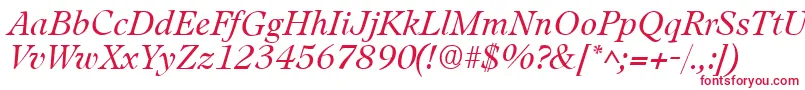 Czcionka LeamingtonItalic – czerwone czcionki