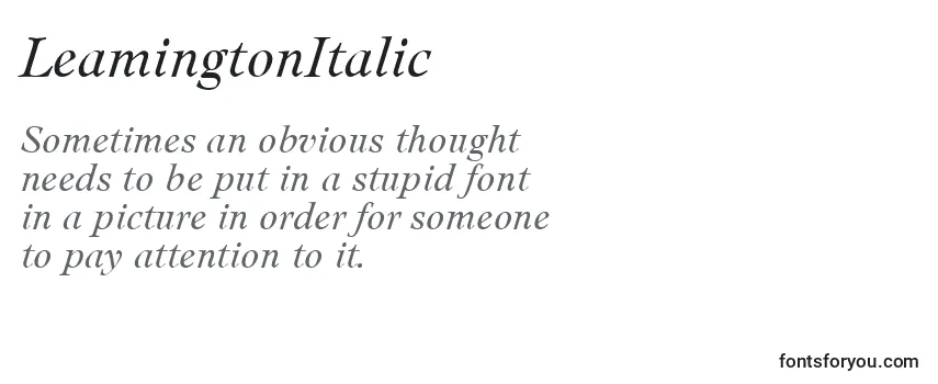 LeamingtonItalic Font