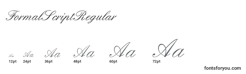 FormalScriptRegular Font Sizes