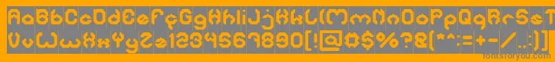 BizzareInverse Font – Gray Fonts on Orange Background