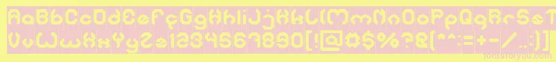 BizzareInverse Font – Pink Fonts on Yellow Background