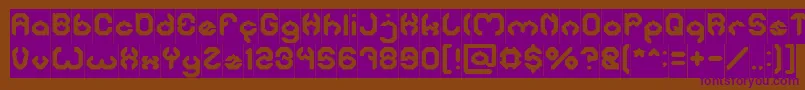 BizzareInverse Font – Purple Fonts on Brown Background