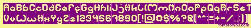 BizzareInverse Font – Purple Fonts on Yellow Background