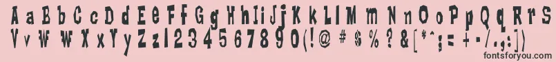 LankyBastard Font – Black Fonts on Pink Background