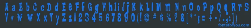 LankyBastard Font – Blue Fonts on Black Background