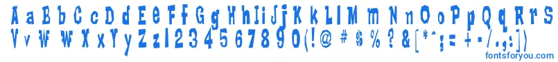 LankyBastard Font – Blue Fonts on White Background