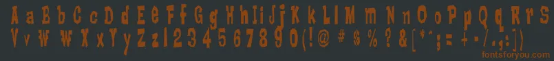 LankyBastard Font – Brown Fonts on Black Background