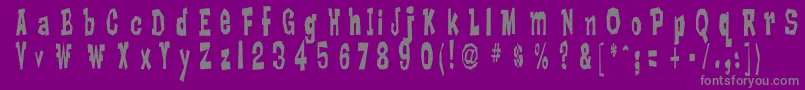LankyBastard Font – Gray Fonts on Purple Background