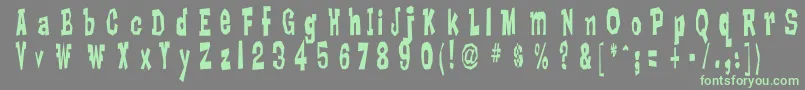 LankyBastard Font – Green Fonts on Gray Background