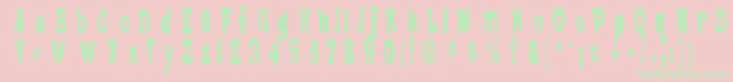 LankyBastard Font – Green Fonts on Pink Background