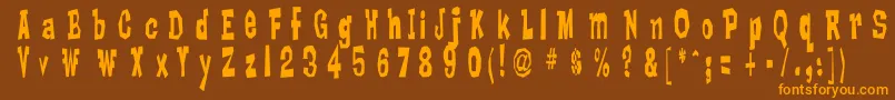 LankyBastard Font – Orange Fonts on Brown Background