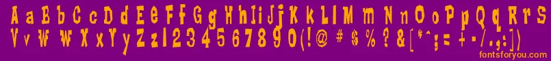 LankyBastard Font – Orange Fonts on Purple Background