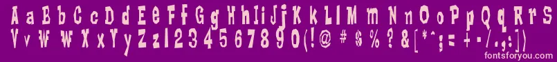 LankyBastard Font – Pink Fonts on Purple Background