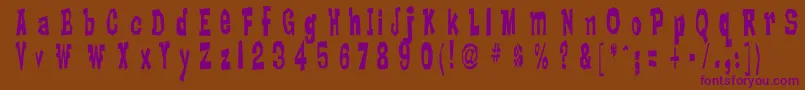 LankyBastard Font – Purple Fonts on Brown Background