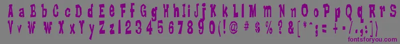 LankyBastard Font – Purple Fonts on Gray Background