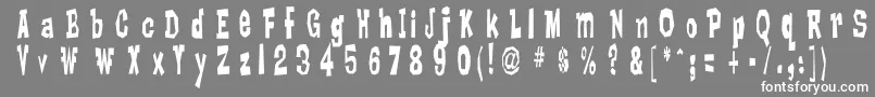 フォントLankyBastard – 灰色の背景に白い文字