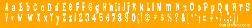 LankyBastard Font – White Fonts on Orange Background
