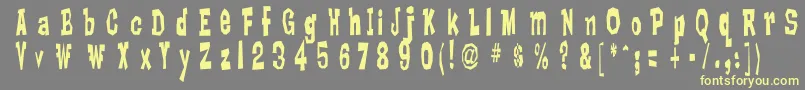 LankyBastard Font – Yellow Fonts on Gray Background