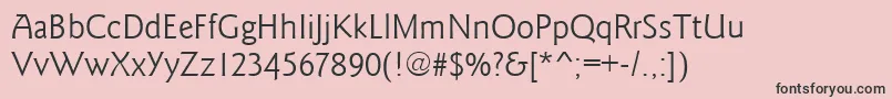 Police GoudysansRegular – polices noires sur fond rose