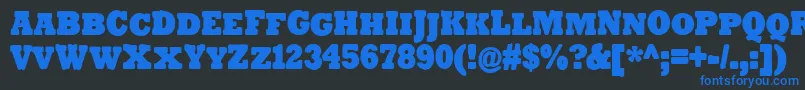 TenderGoliathSmallCaps Font – Blue Fonts on Black Background