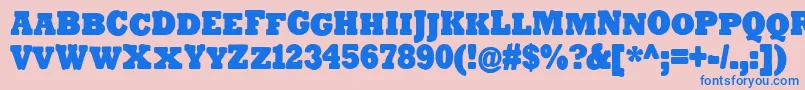 TenderGoliathSmallCaps Font – Blue Fonts on Pink Background