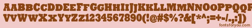 TenderGoliathSmallCaps Font – Brown Fonts on Pink Background