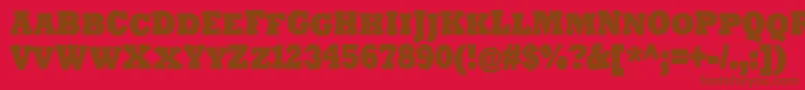 fuente TenderGoliathSmallCaps – Fuentes Marrones Sobre Fondo Rojo
