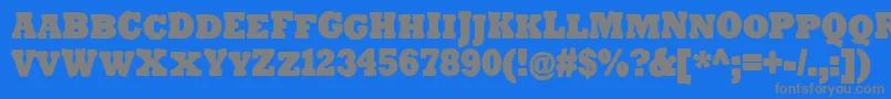 TenderGoliathSmallCaps Font – Gray Fonts on Blue Background