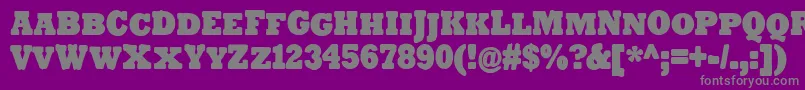 TenderGoliathSmallCaps Font – Gray Fonts on Purple Background