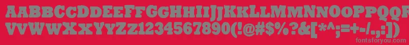 TenderGoliathSmallCaps Font – Gray Fonts on Red Background