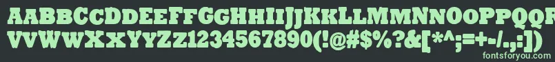 TenderGoliathSmallCaps Font – Green Fonts on Black Background