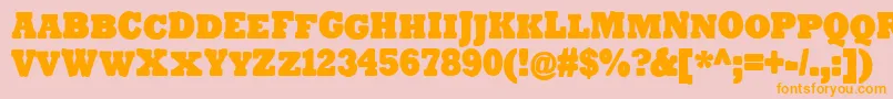 TenderGoliathSmallCaps Font – Orange Fonts on Pink Background