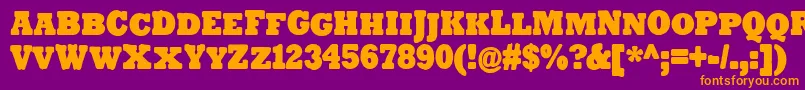 TenderGoliathSmallCaps Font – Orange Fonts on Purple Background