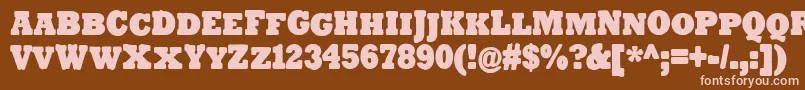 TenderGoliathSmallCaps Font – Pink Fonts on Brown Background