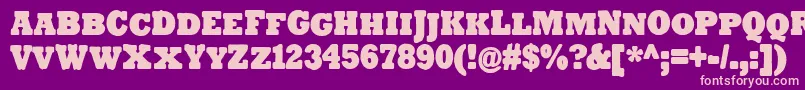 TenderGoliathSmallCaps Font – Pink Fonts on Purple Background