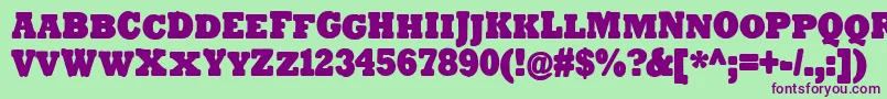 TenderGoliathSmallCaps Font – Purple Fonts on Green Background