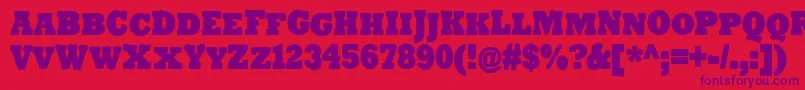 TenderGoliathSmallCaps Font – Purple Fonts on Red Background