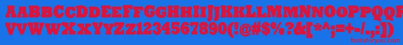 TenderGoliathSmallCaps Font – Red Fonts on Blue Background