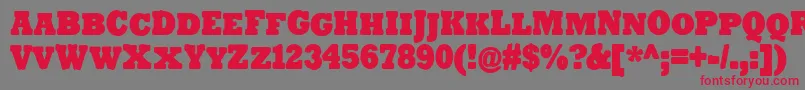 TenderGoliathSmallCaps-Schriftart – Rote Schriften auf grauem Hintergrund