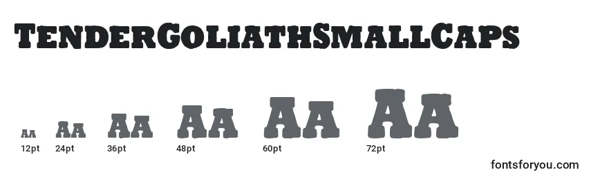 TenderGoliathSmallCaps Font Sizes