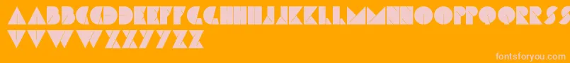 Ali Font – Pink Fonts on Orange Background