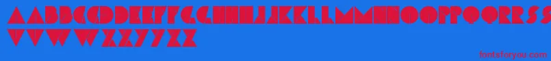Ali Font – Red Fonts on Blue Background