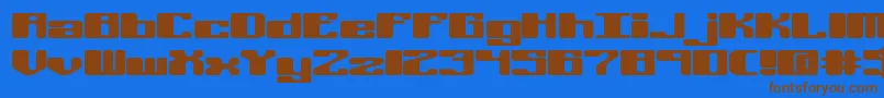 OffKilterLBrk Font – Brown Fonts on Blue Background