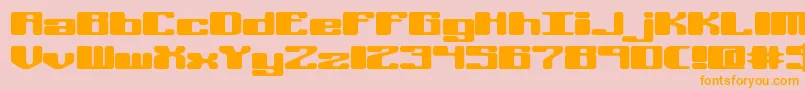 OffKilterLBrk Font – Orange Fonts on Pink Background