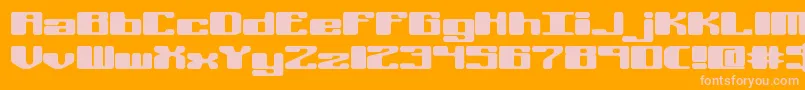 OffKilterLBrk Font – Pink Fonts on Orange Background