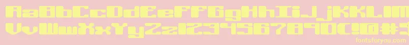 OffKilterLBrk Font – Yellow Fonts on Pink Background