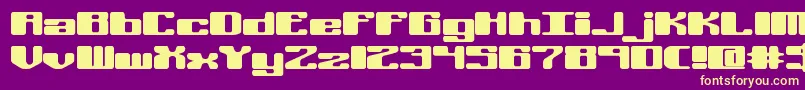 OffKilterLBrk Font – Yellow Fonts on Purple Background