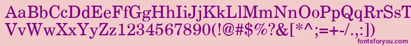 CenturyPsRegular Font – Purple Fonts on Pink Background