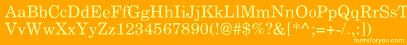 CenturyPsRegular Font – Yellow Fonts on Orange Background