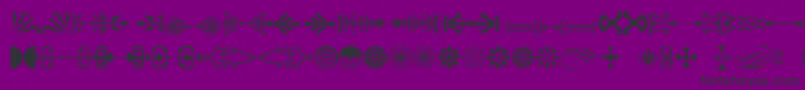 Шрифт Pc – чёрные шрифты на фиолетовом фоне